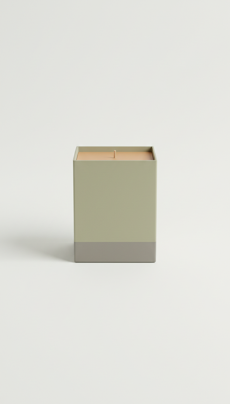 Cedar Beige Scented Candle in Minimalist Box